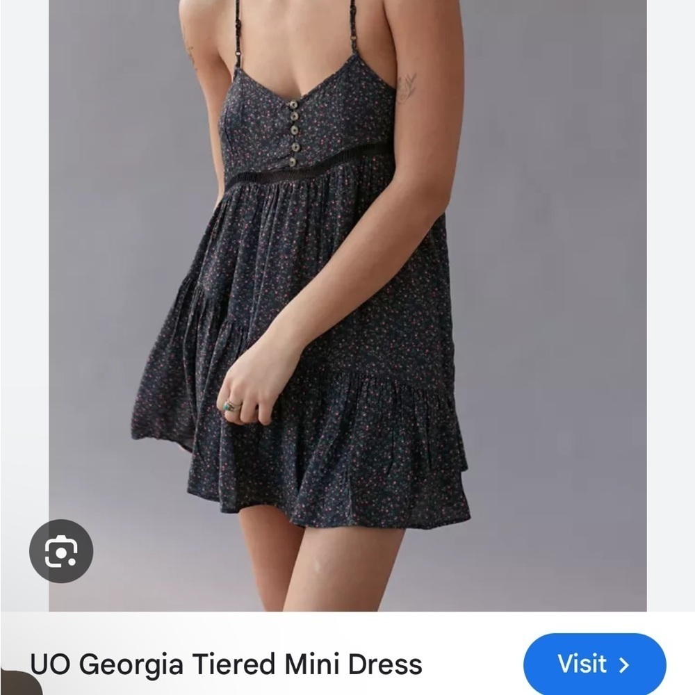 UO Georgia Tiered Mini Dress size M - NEW - Picture 3 of 12